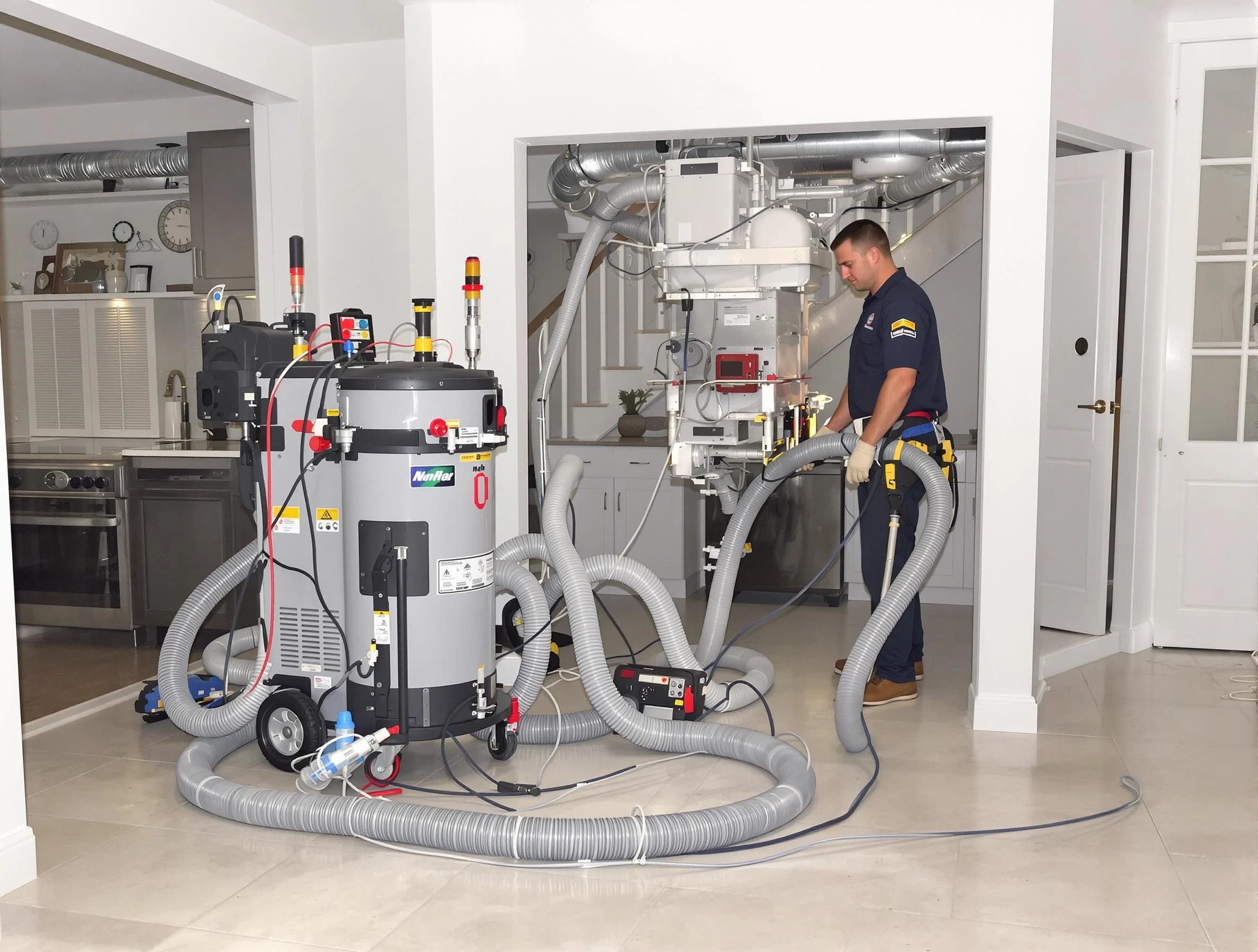 Placitas Air Duct Cleaning technician operating negative pressure cleaning equipment for thorough duct maintenance in Placitas